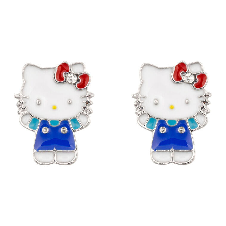 Brincos em Prata Hello Kitty