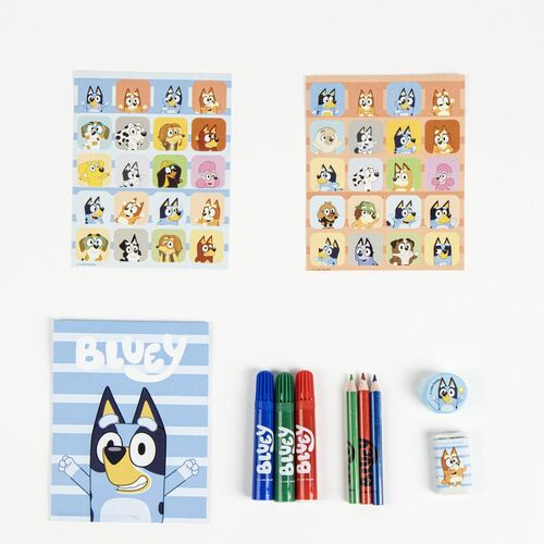 Set de Papelaria Colorir Bluey