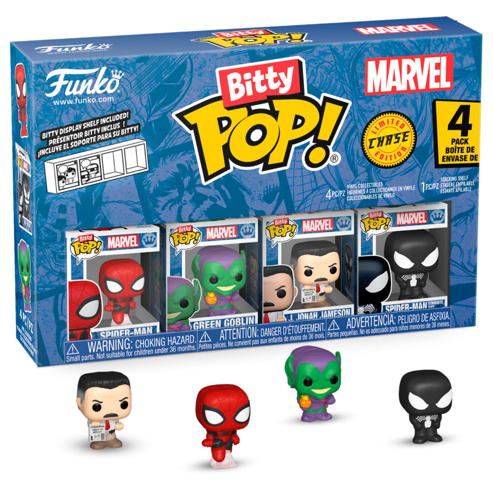 Pack 4 figuras Funko Bitty POP Marvel Spider-Man