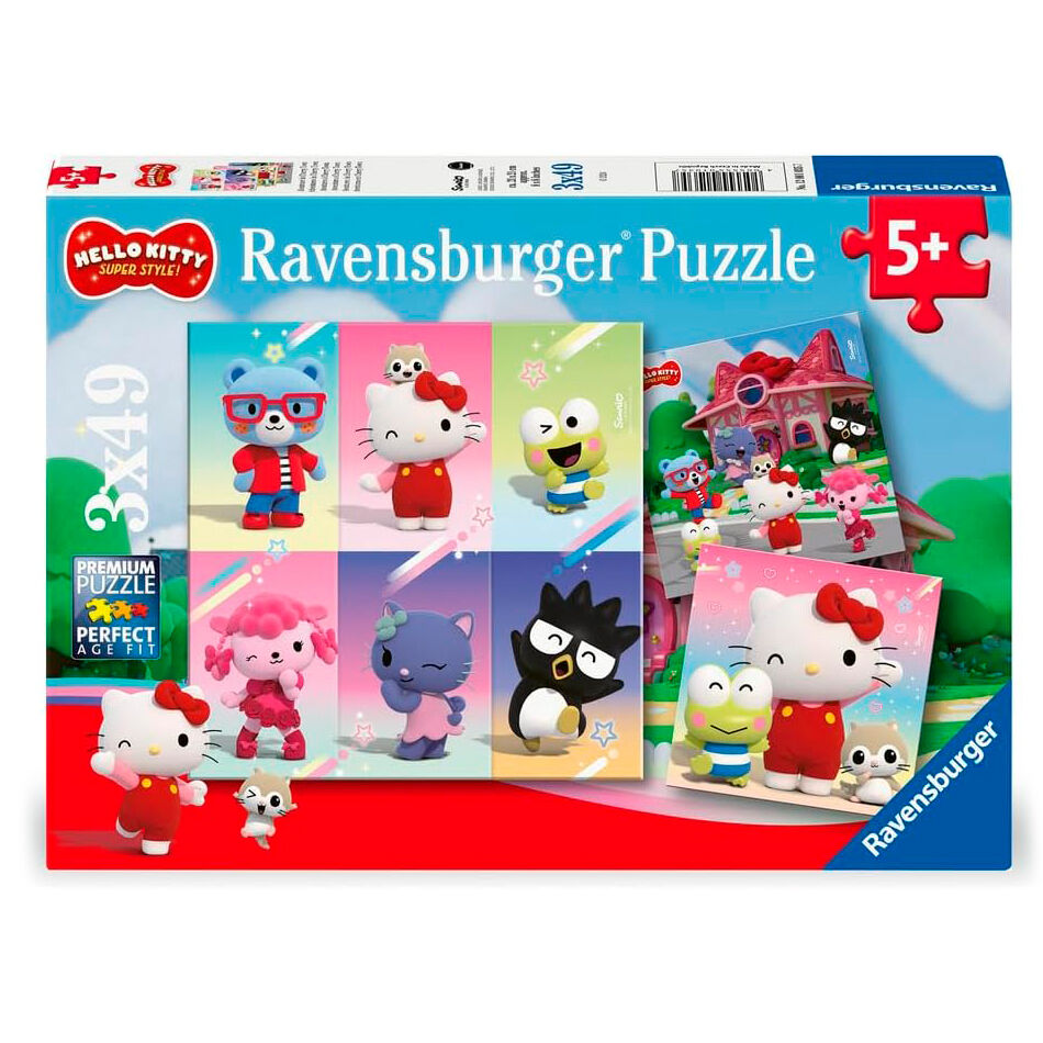 Puzzle Hello Kitty - Hello Kitty and Friends 3x49pcs