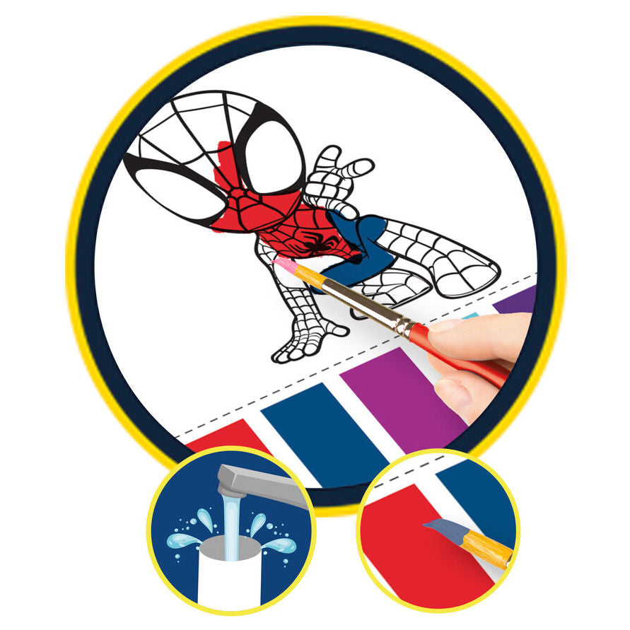Set de Papelaria Desenho Roll & Go Spidey Marvel