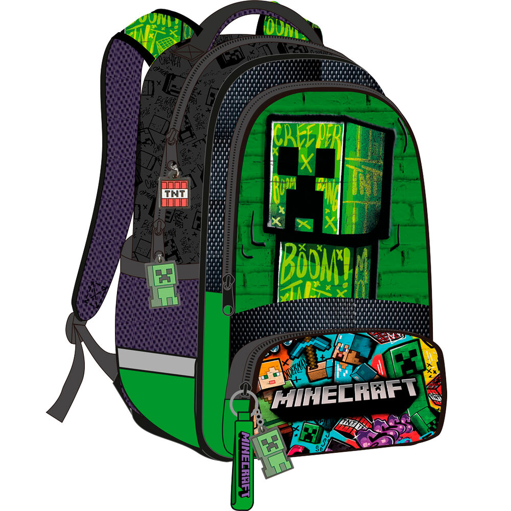Mochila Escolar Minecraft 42cm