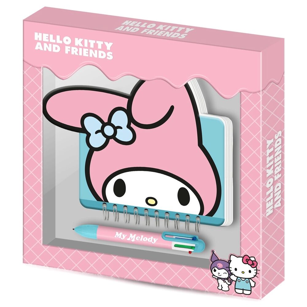 Diário + Caneta My Melody Hello Kitty and Friends