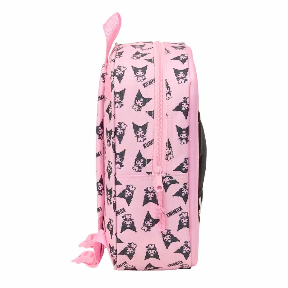 Mochila Pré-Escolar 3D Kuromi Hello Kitty 27cm