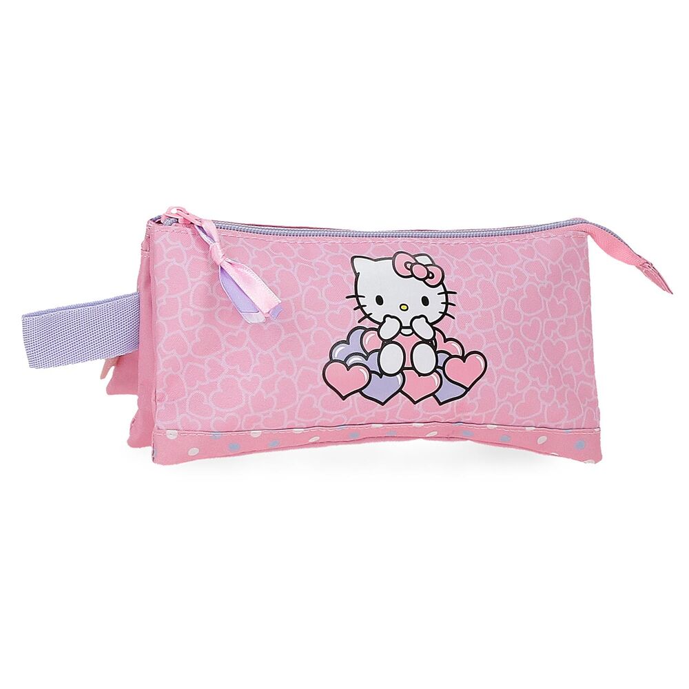 Estojo Triplo Dots Hello Kitty