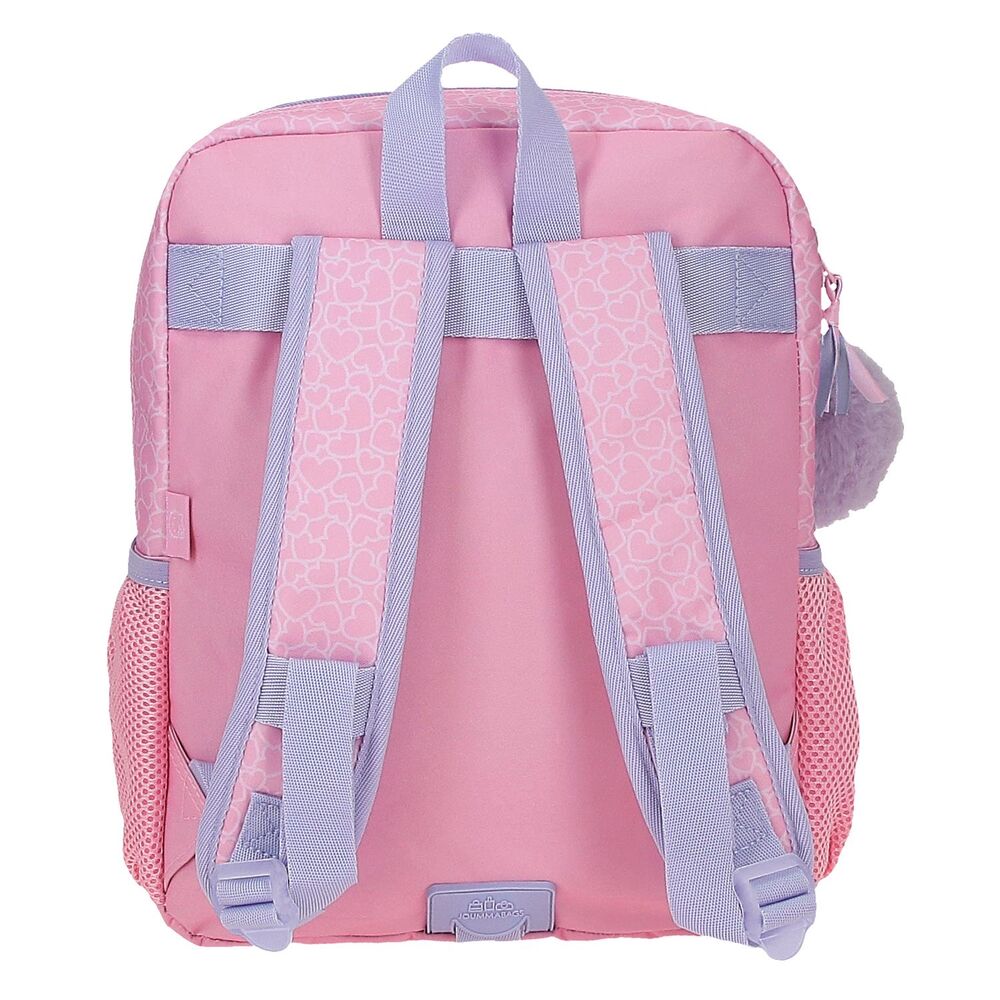 Mochila Pré-Escolar Hearts Dots Hello Kitty 33cm Adaptável