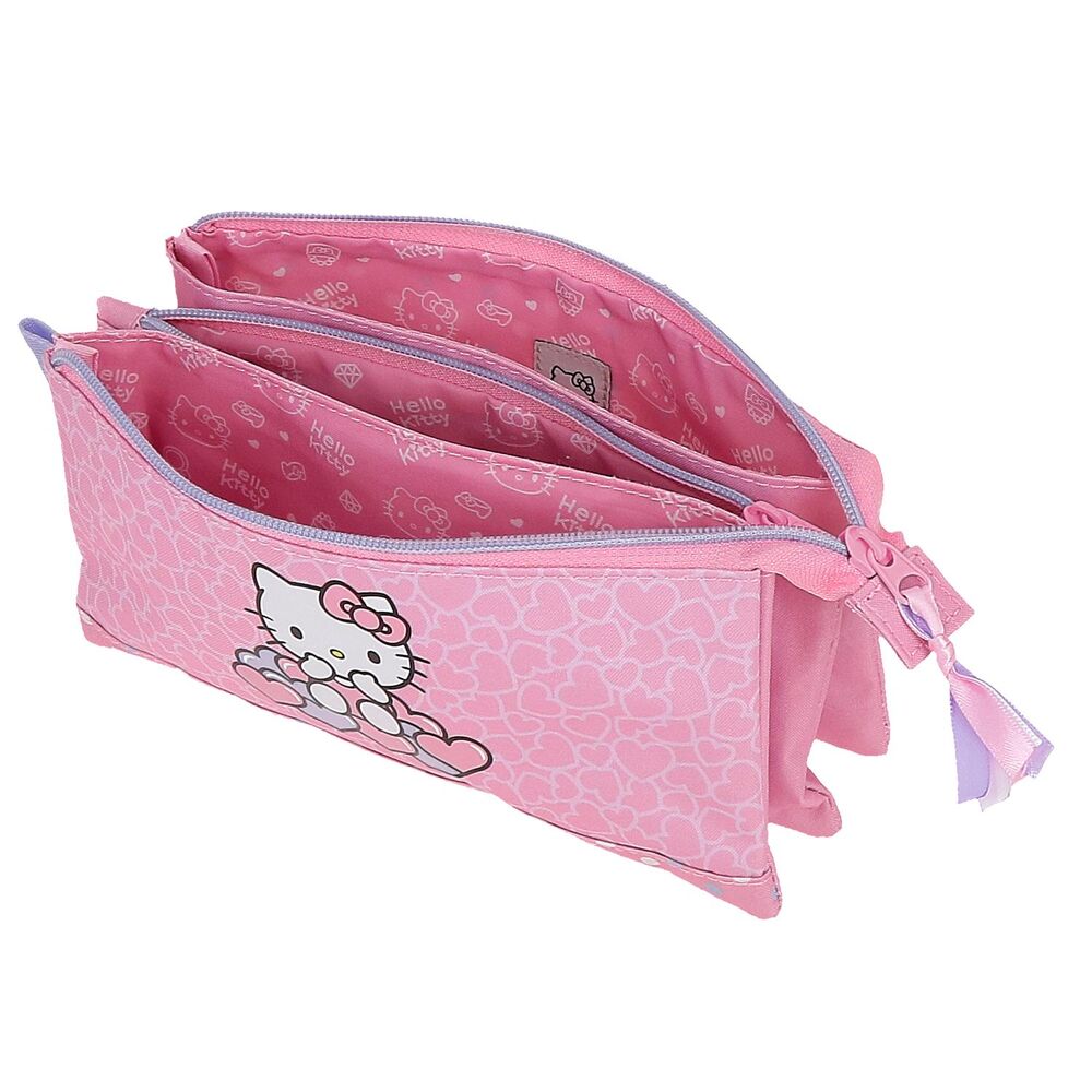 Estojo Triplo Dots Hello Kitty