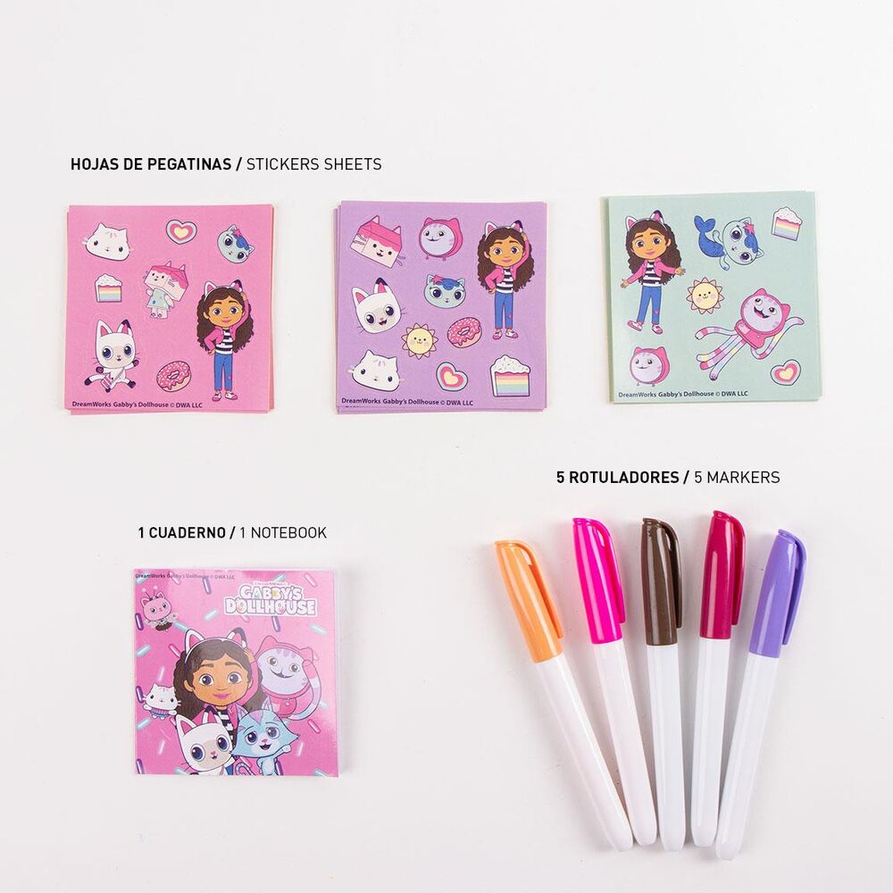 Set de Papelaria Diy Casa das Bonecas Gabby