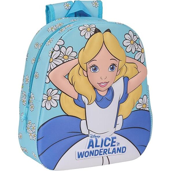 Mochila Pré-Escolar 3D Alice no Pais das Maravilhas Disney 33cm