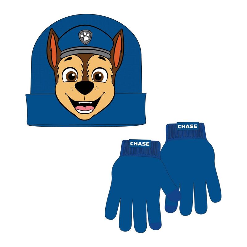 Conjunto de Gorro e Luvas Chase Patrulha Pata