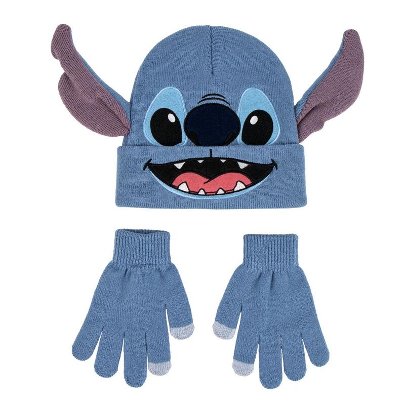 Conjunto Gorro e Luvas Stitch Disney