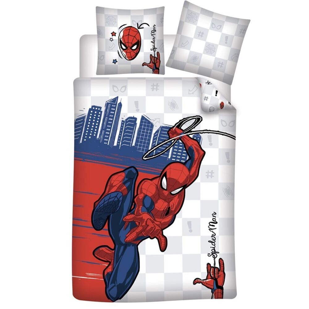 Capa de Edredão + Fronha Spiderman Marvel Cama de 90cm