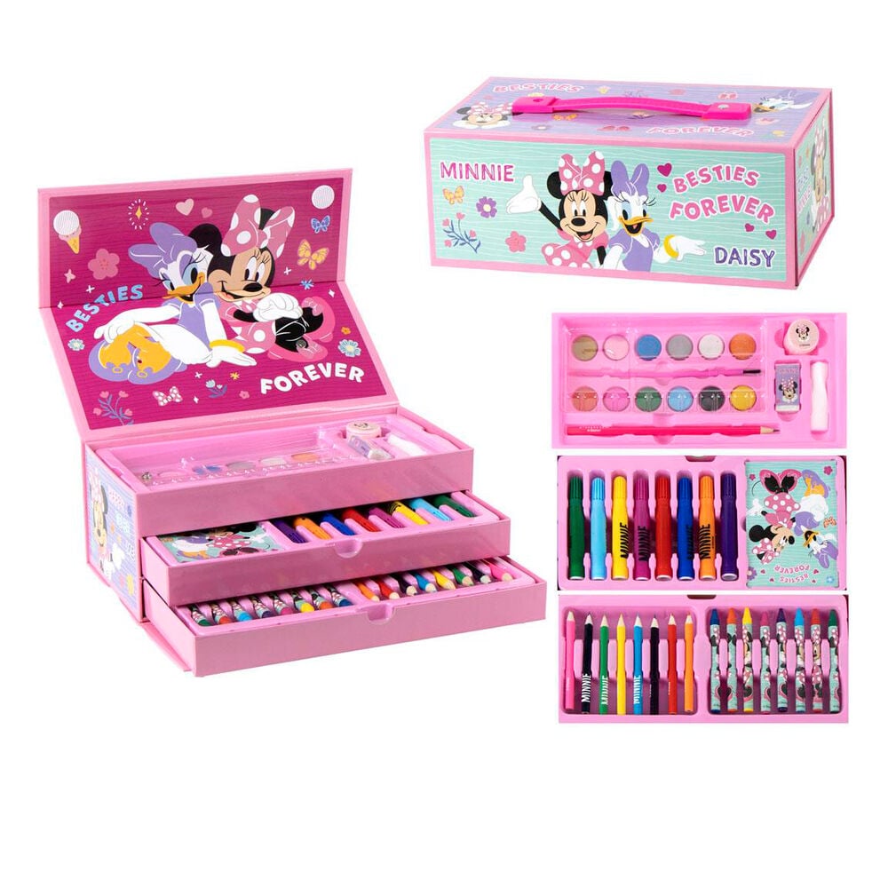 Set de Papelaria Mala de Colorir Minnie Disney