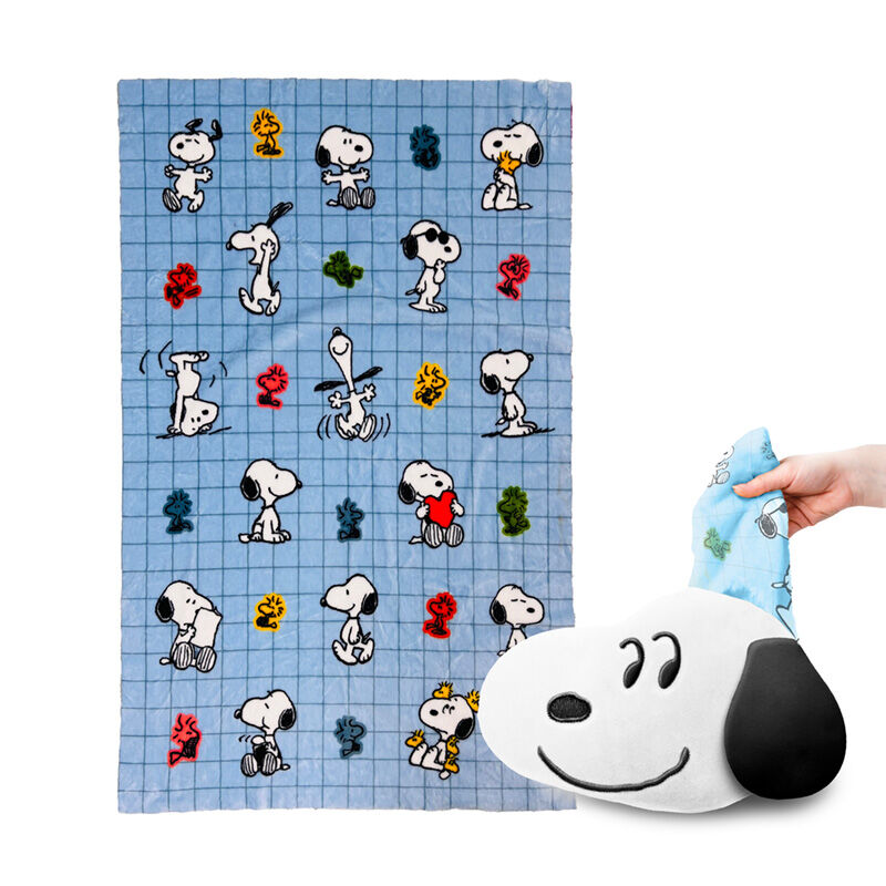 Almofada e Manta de Viagem 2 en 1 Snoopy & Woodstock Snoopy