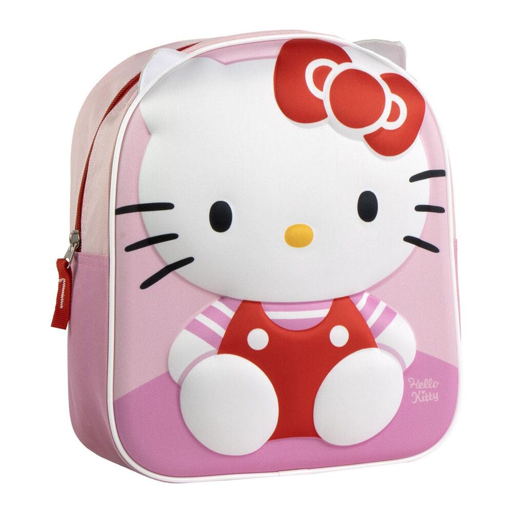 Mochila Creche 3D Hello Kitty 28cm