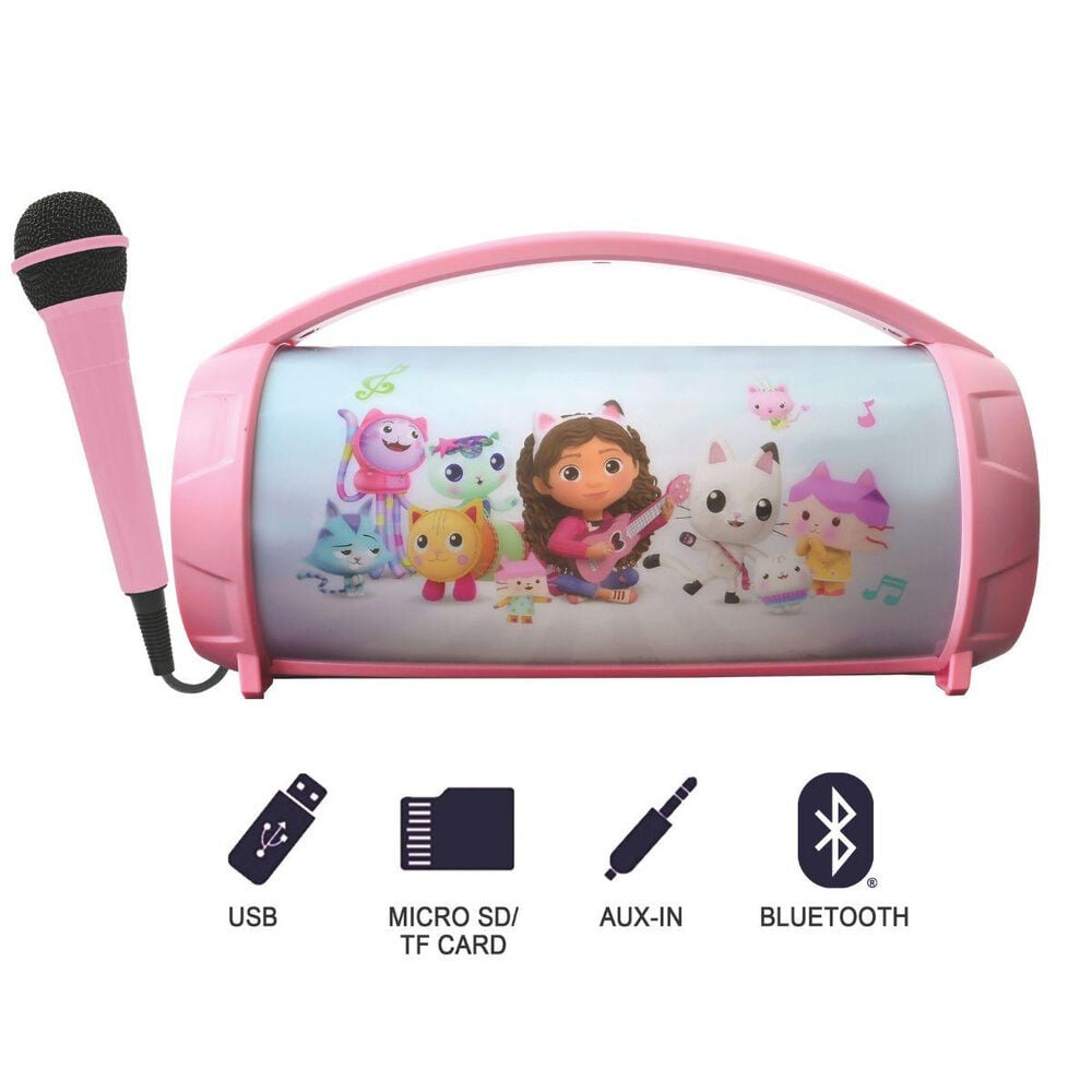 Coluna Bluetooth Iluminada + Microfone da Gabby&