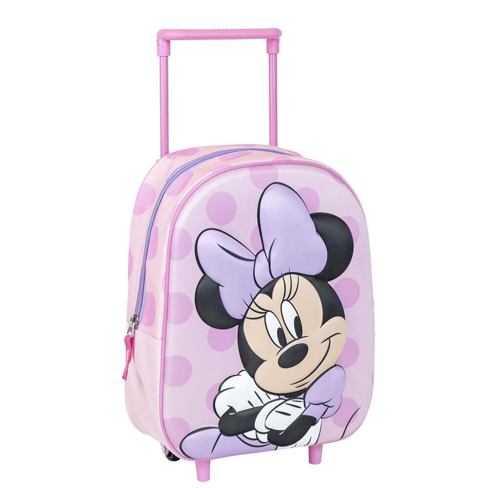 Mochila Pré-Escolar Trolley 3D Minnie Disney 31cm