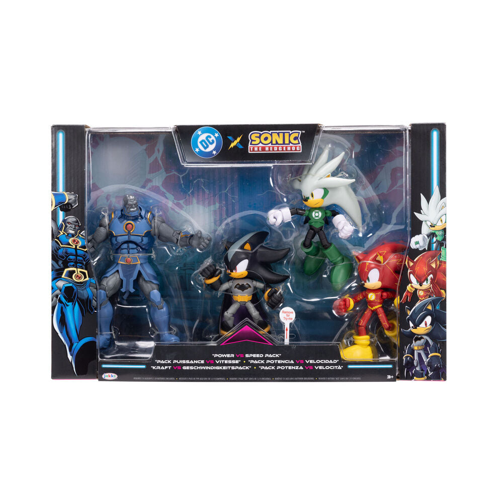 Pack 4 figuras Sonic The Hedgehog DC Comics 12cm