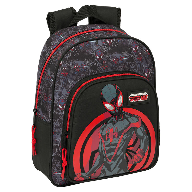Mochila Pré-Escolar Miles Morales Spiderman Marvel 33cm Adaptável