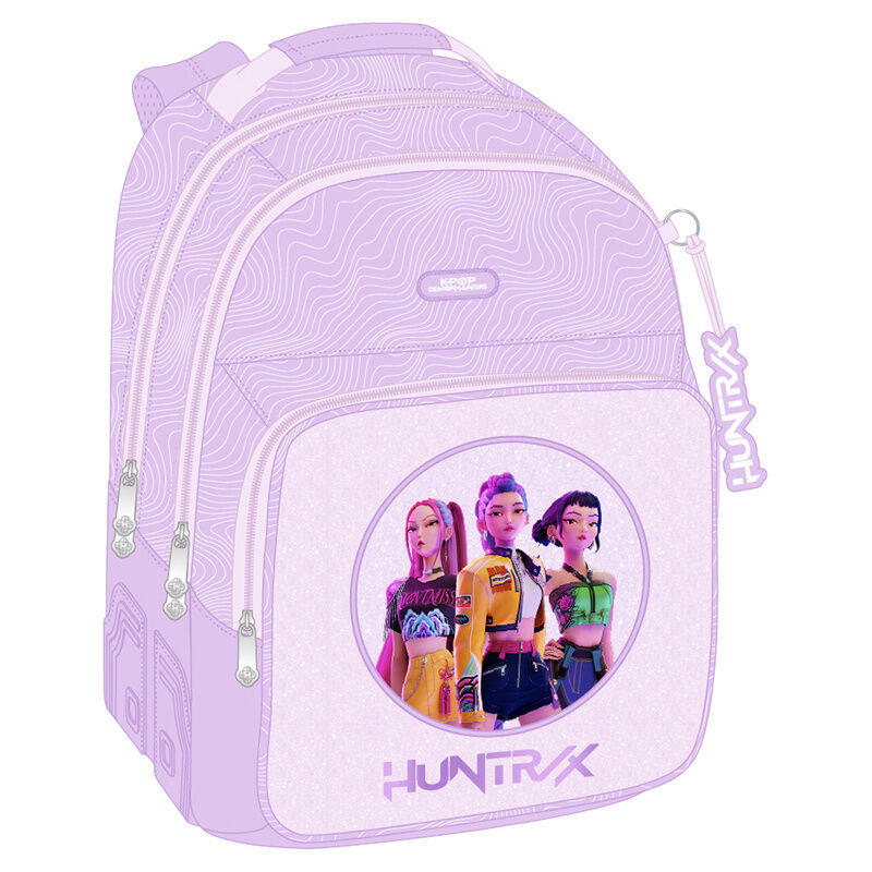 Mochila Escolar Iconic K-Pop Demon Hunters 42cm Adaptável