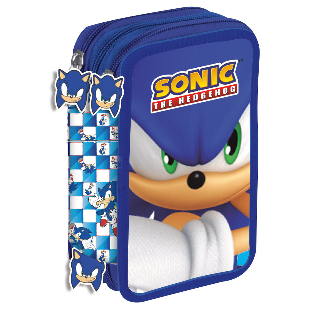 Estojo Triplo Sonic the Hedgehog