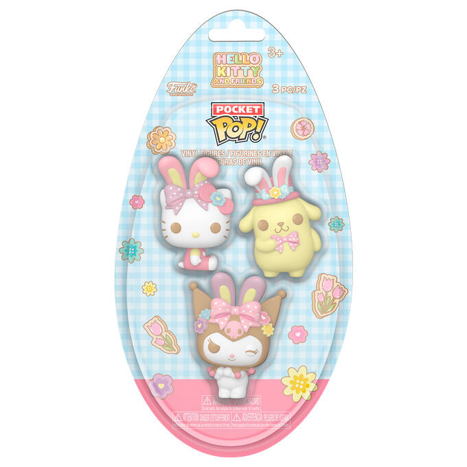 Pack 3 Figuras Funko Pocket POP Egg Hello Kitty and Friends