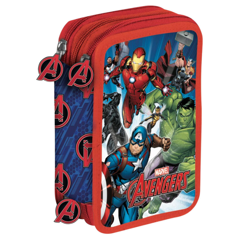 Estojo Triplo Avengers Marvel