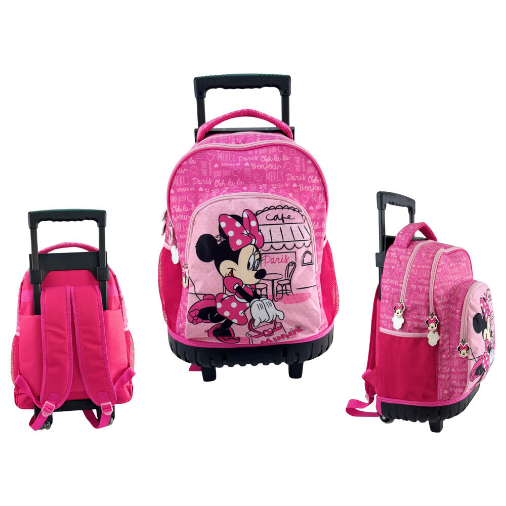 Mochila Escolar Trolley Paris Minnie Disney 44cm