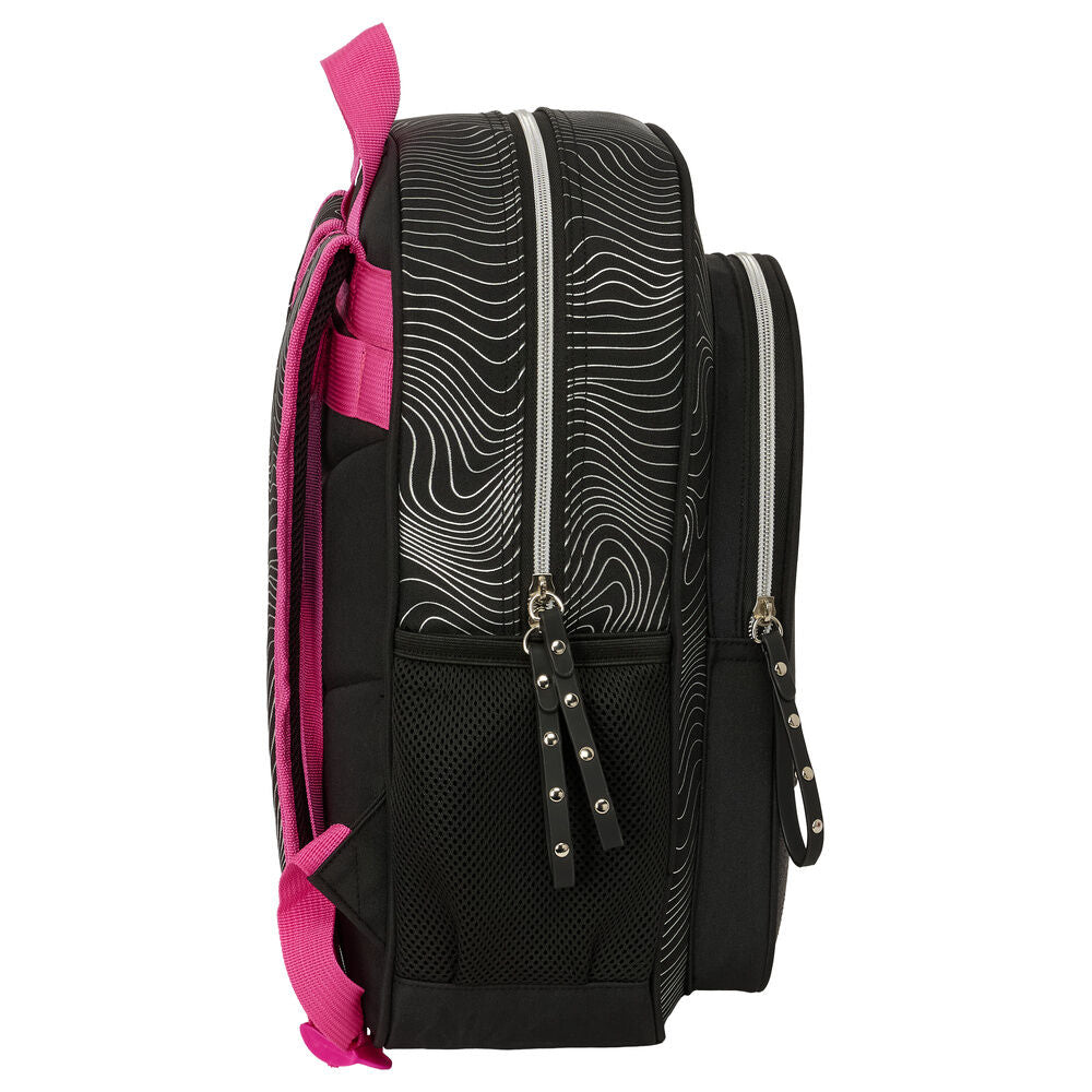 Mochila Escolar Energy K-Pop Demon Hunters Adaptável 38cm
