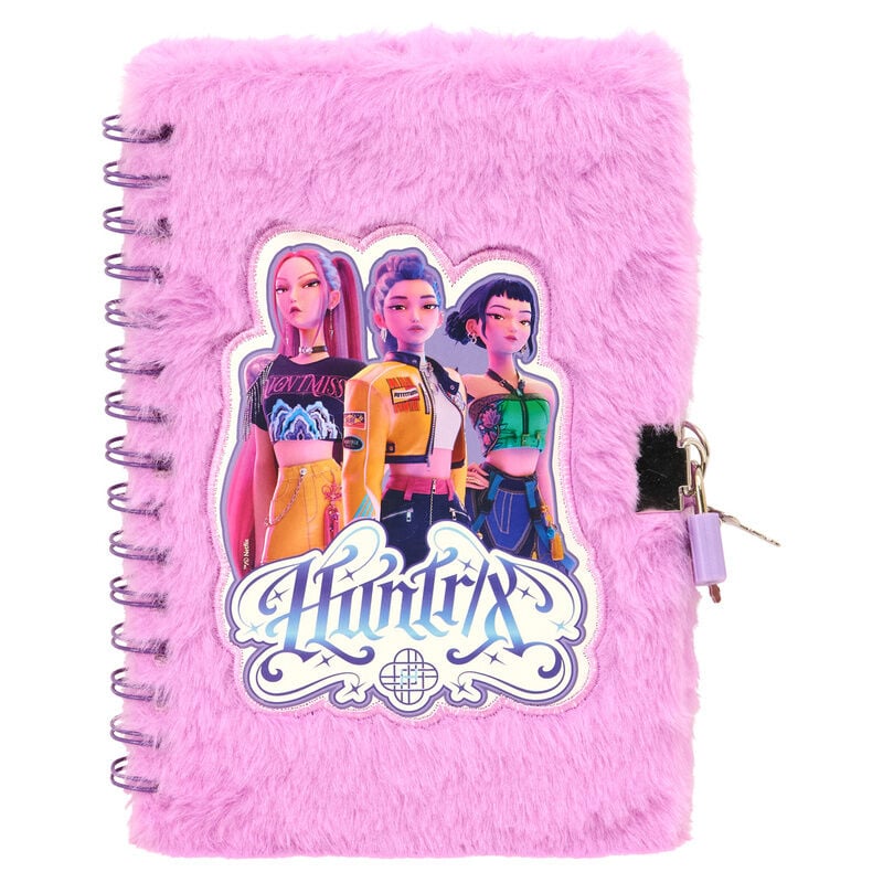 Diário com cadeado + Caneta Stationery K-Pop Demon Hunters