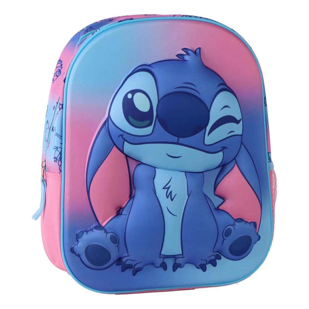 Mochila Pré-Escolar 3D Stitch Disney 30cm