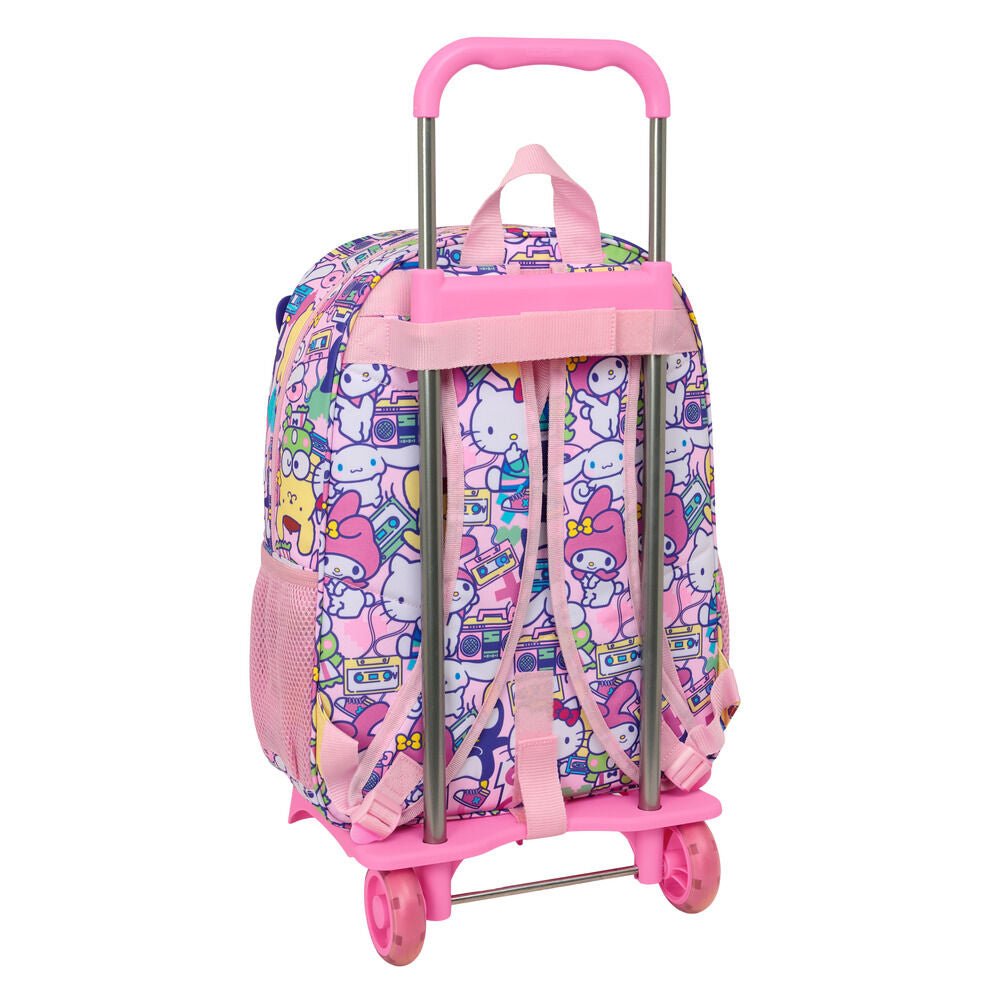 Mochila Escolar Trolley Hello Kitty & Friends 42cm