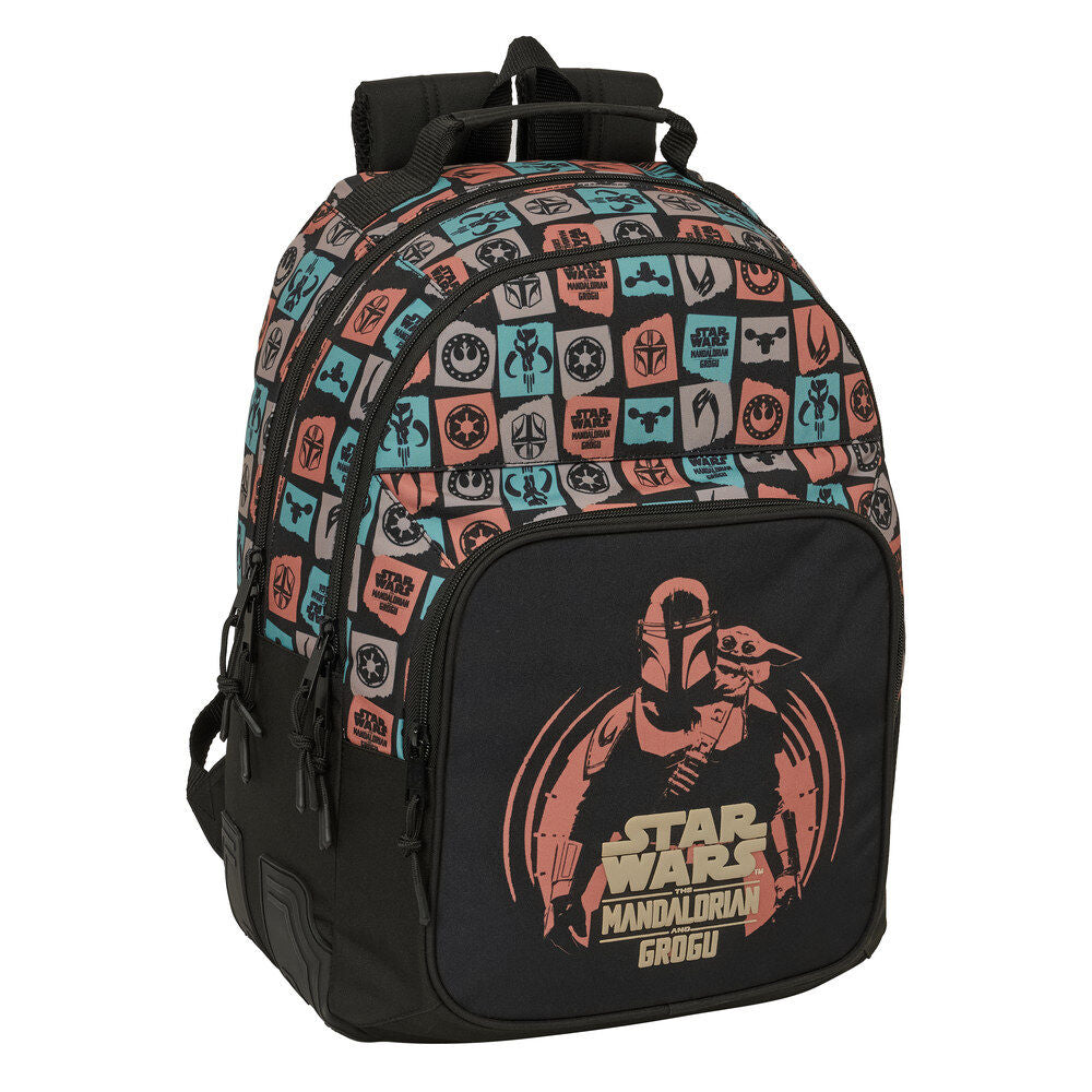 Mochila Escolar Mandalorian & Grogu Star Wars 42cm Adaptável