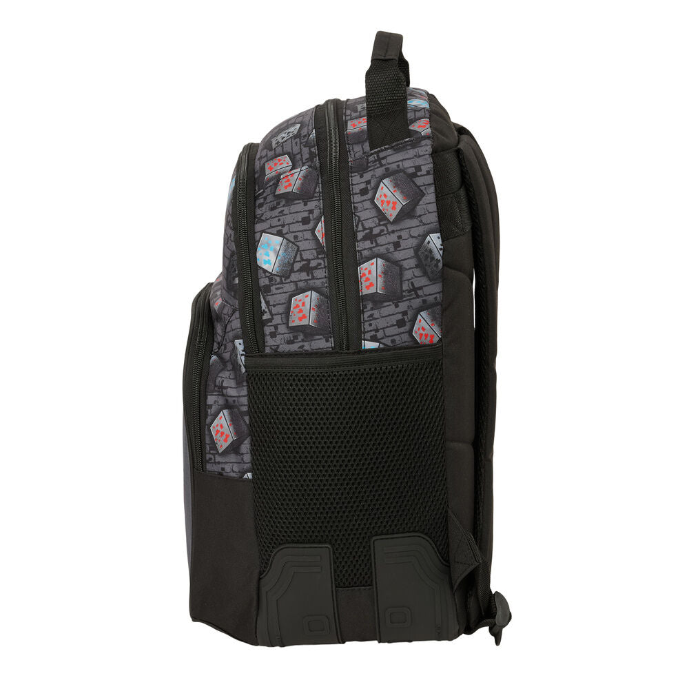 Mochila Escolar Adaptável Graffiti Minecraft 42cm