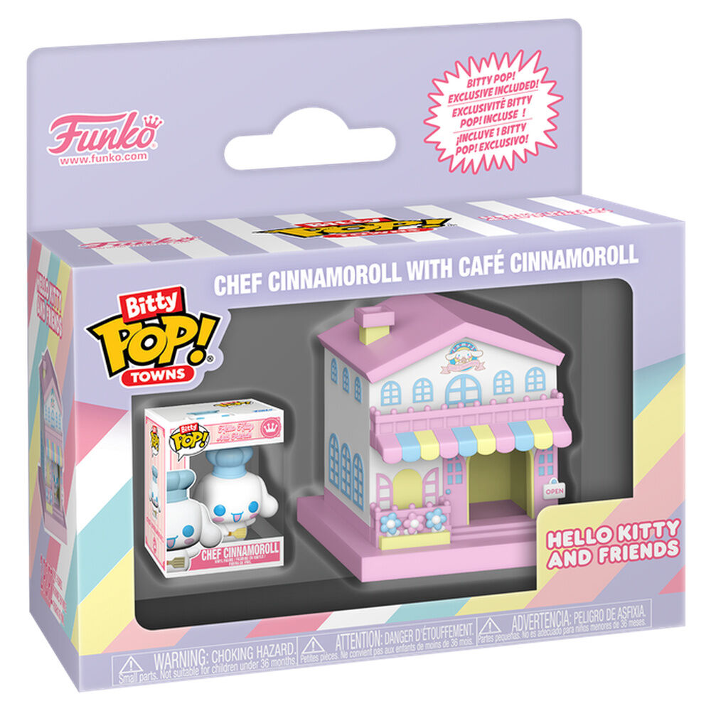 Funko Bitty POP Town Hello Kitty and Friends Chef Cinnamoroll With Cafe Cinnamoroll