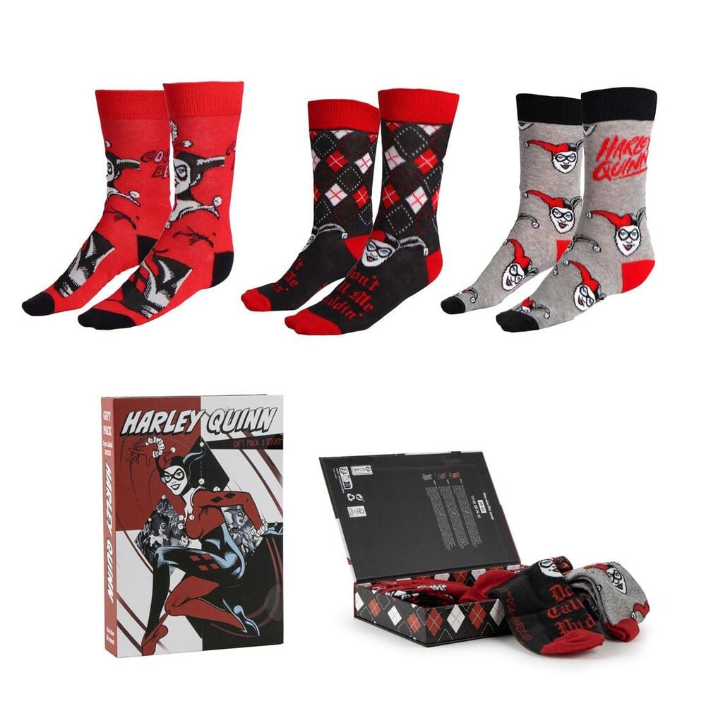 Set de 3 Meias Harley Quinn DC Comics Adulto