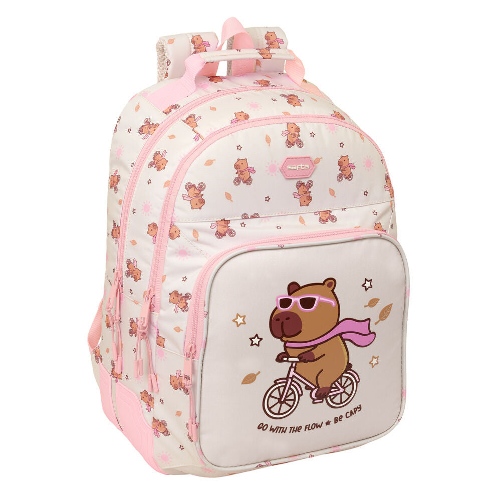 Mochila Escolar Capibara 42cm Adaptável