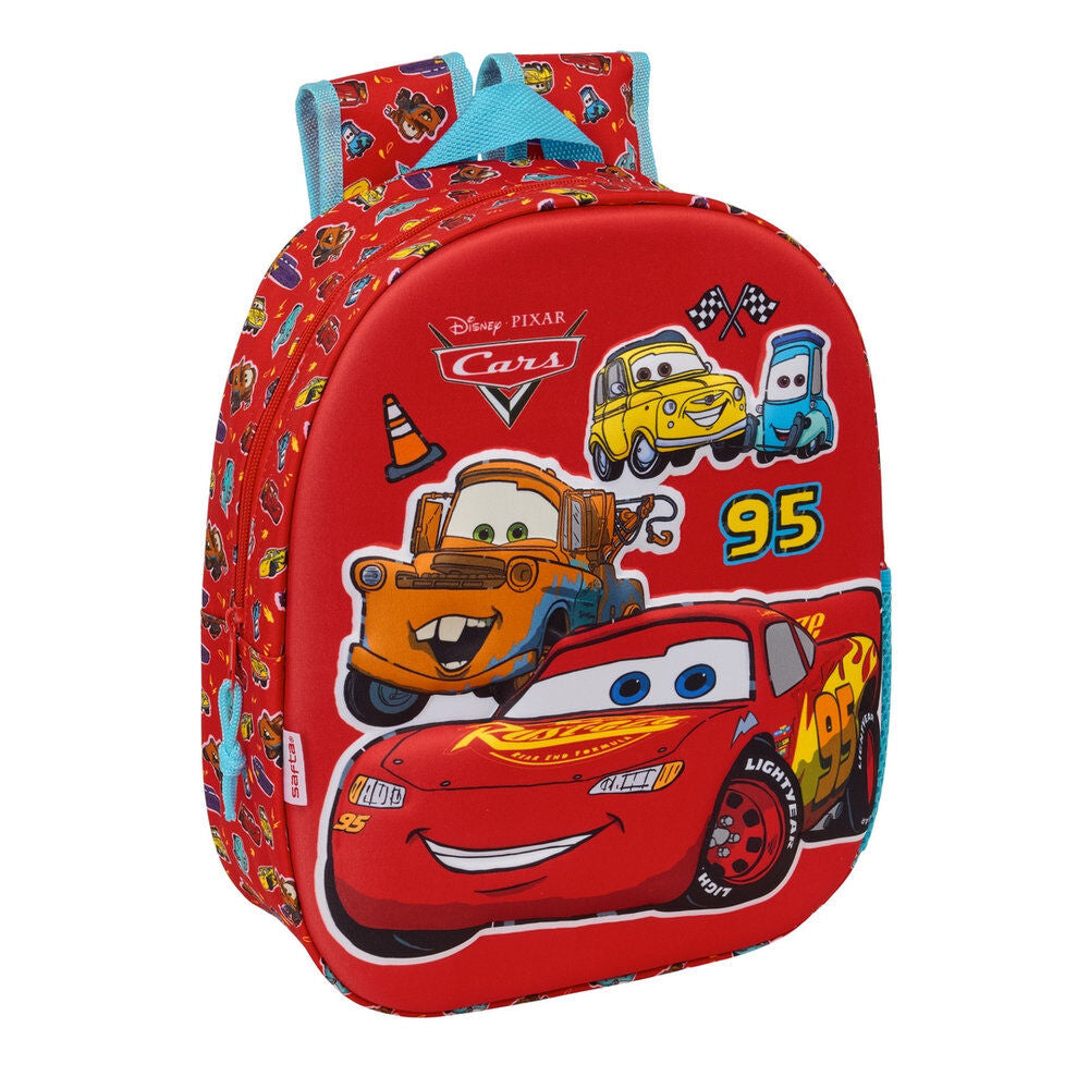 Mochila Pré-Escolar 3D Cars Disney 33cm