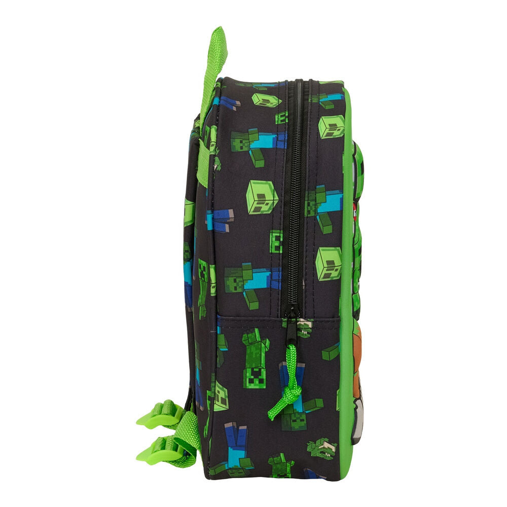 Mochila Creche 3D Minecraft 27cm