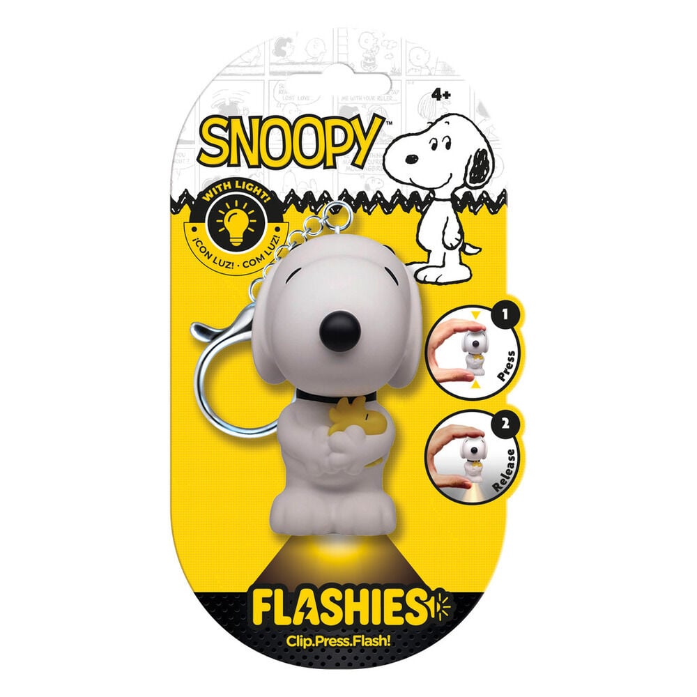 Porta-Chaves figura 3D com luz Snoopy Peanuts Flashies