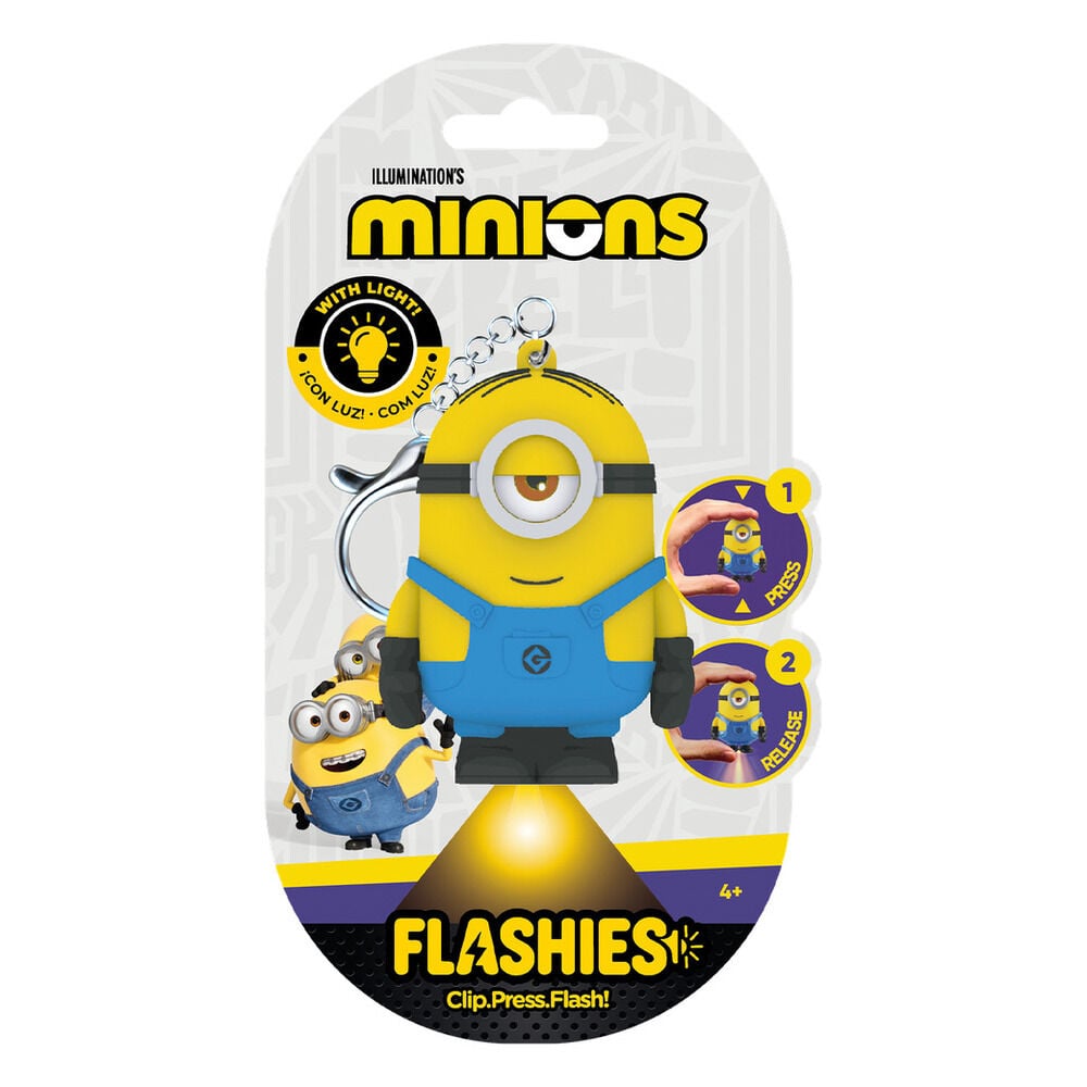 Porta-Chaves figura 3D com luz Minions Flashies