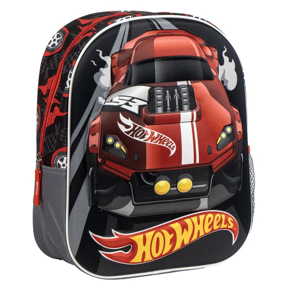Mochila Pré-Escolar 3D Hot Wheels 31cm