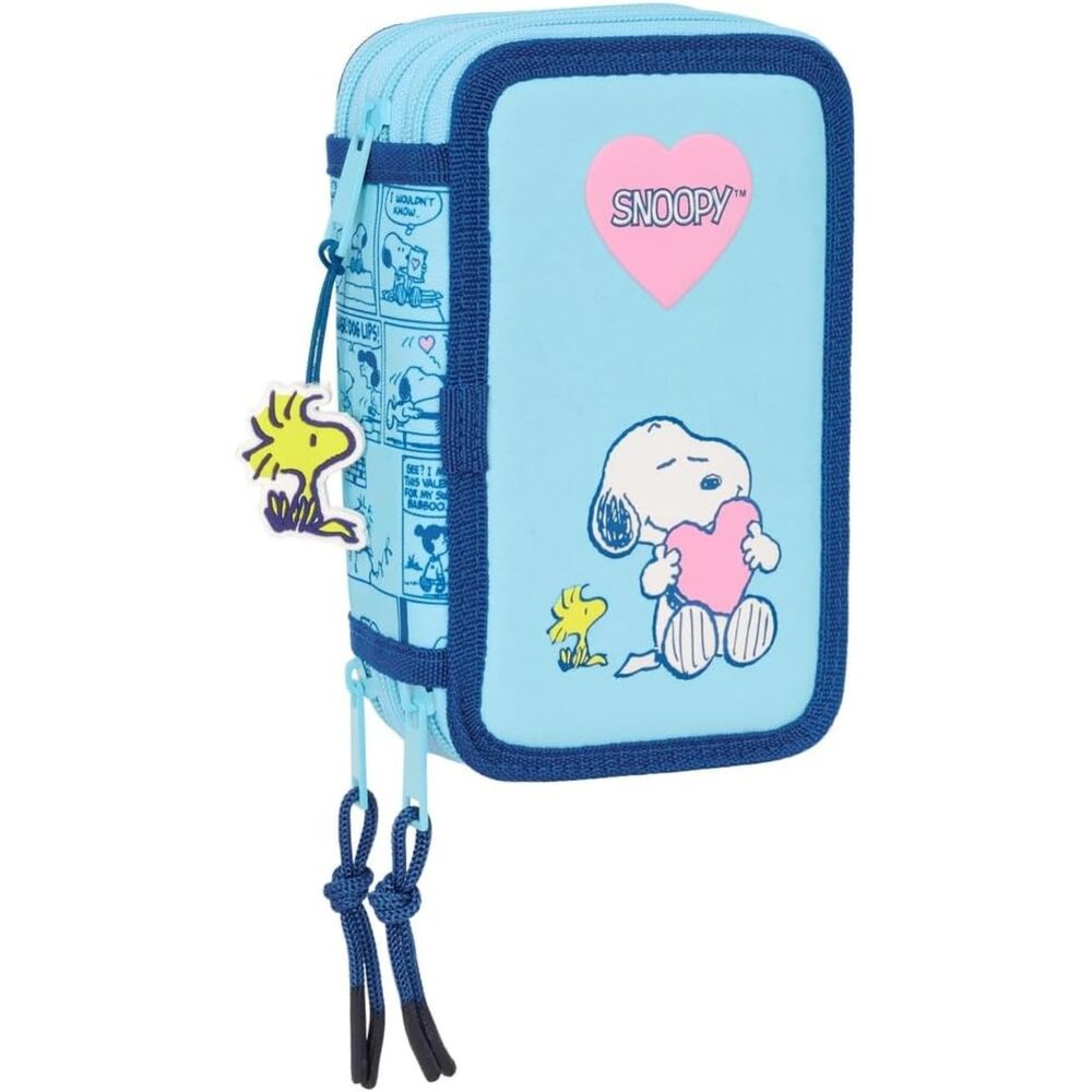 Estojo Triplo Snoopy Peanuts 37pcs