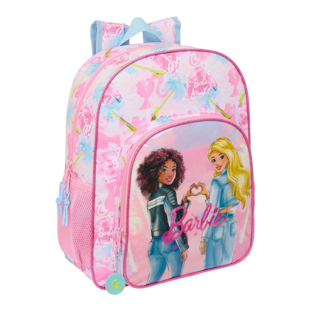 Mochila Escolar Painterly Barbie 38cm Adaptável