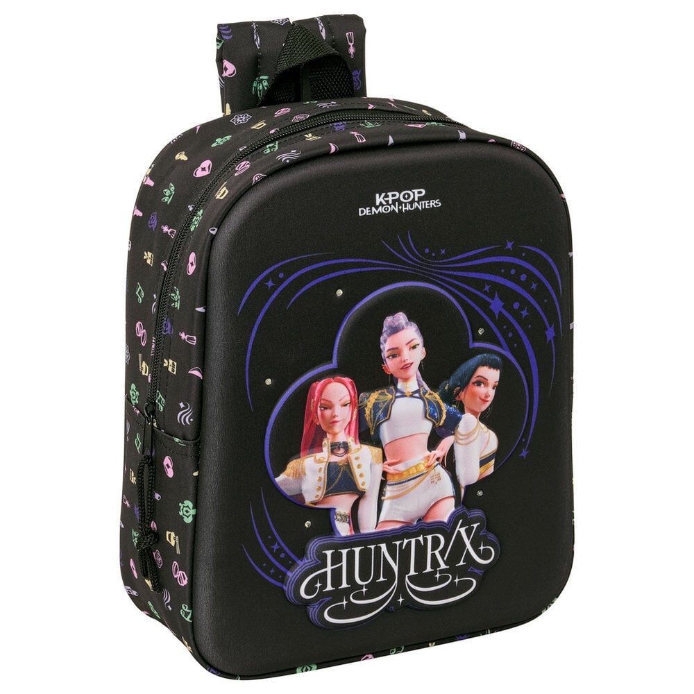Mochila Creche 3D LEDS Sound K-Pop Demon Hunters 27cm