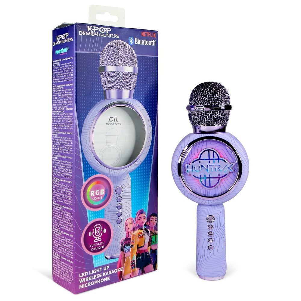Microfone Altifalante LED K-Pop Demon Hunter