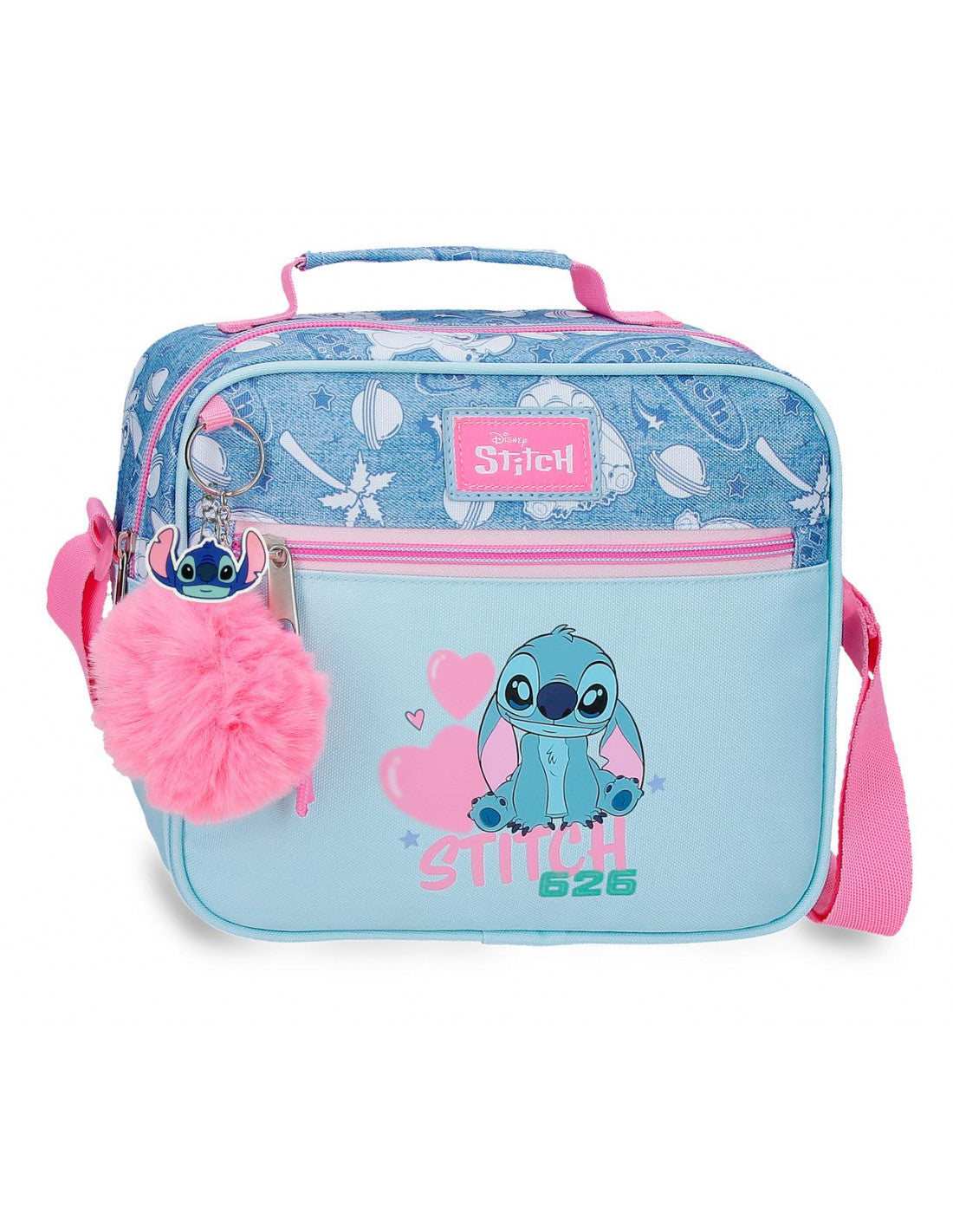 Lancheira Térmica Adaptável Hearts Stitch Disney