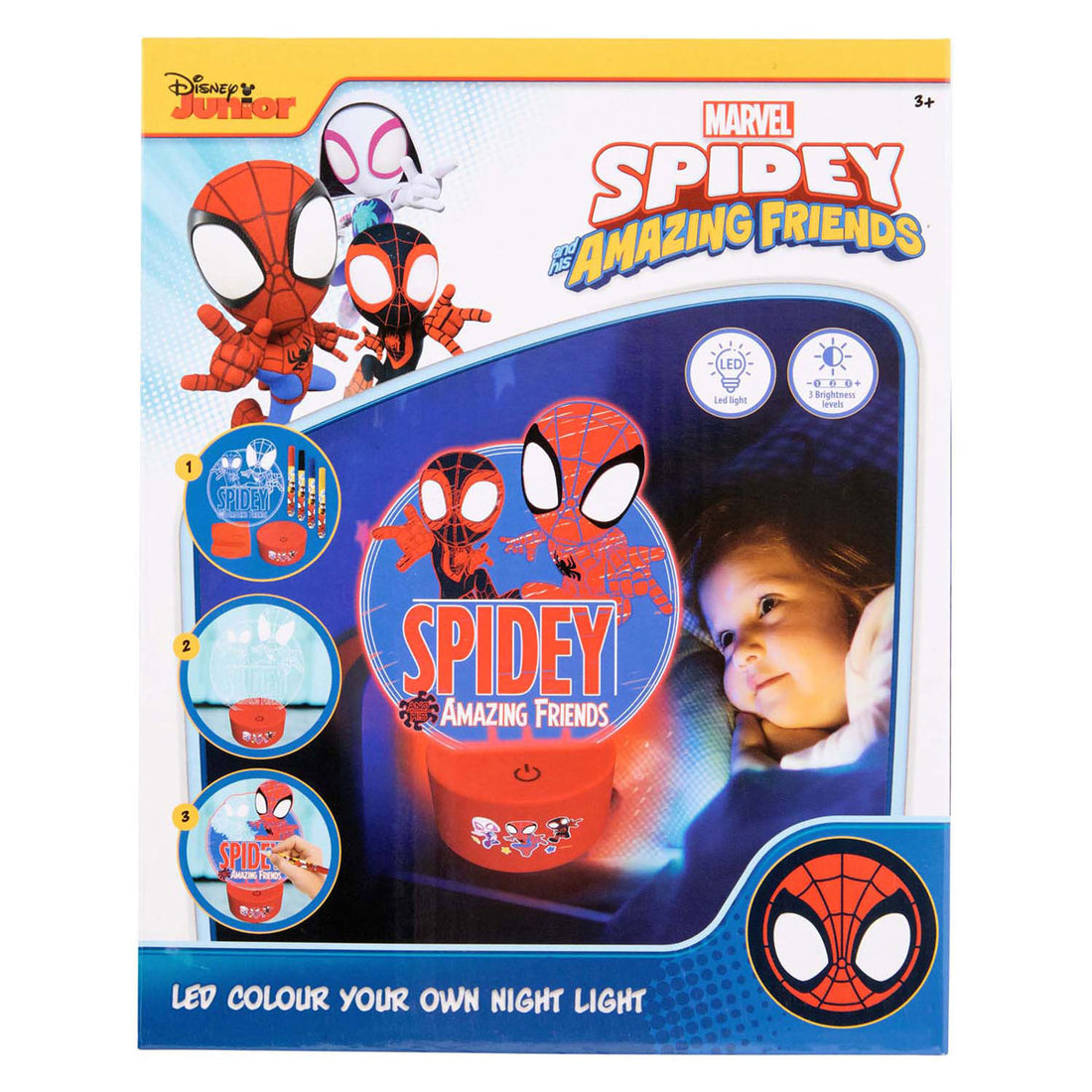 Candeeiro Led Para Pintar Diy Disney Spidey