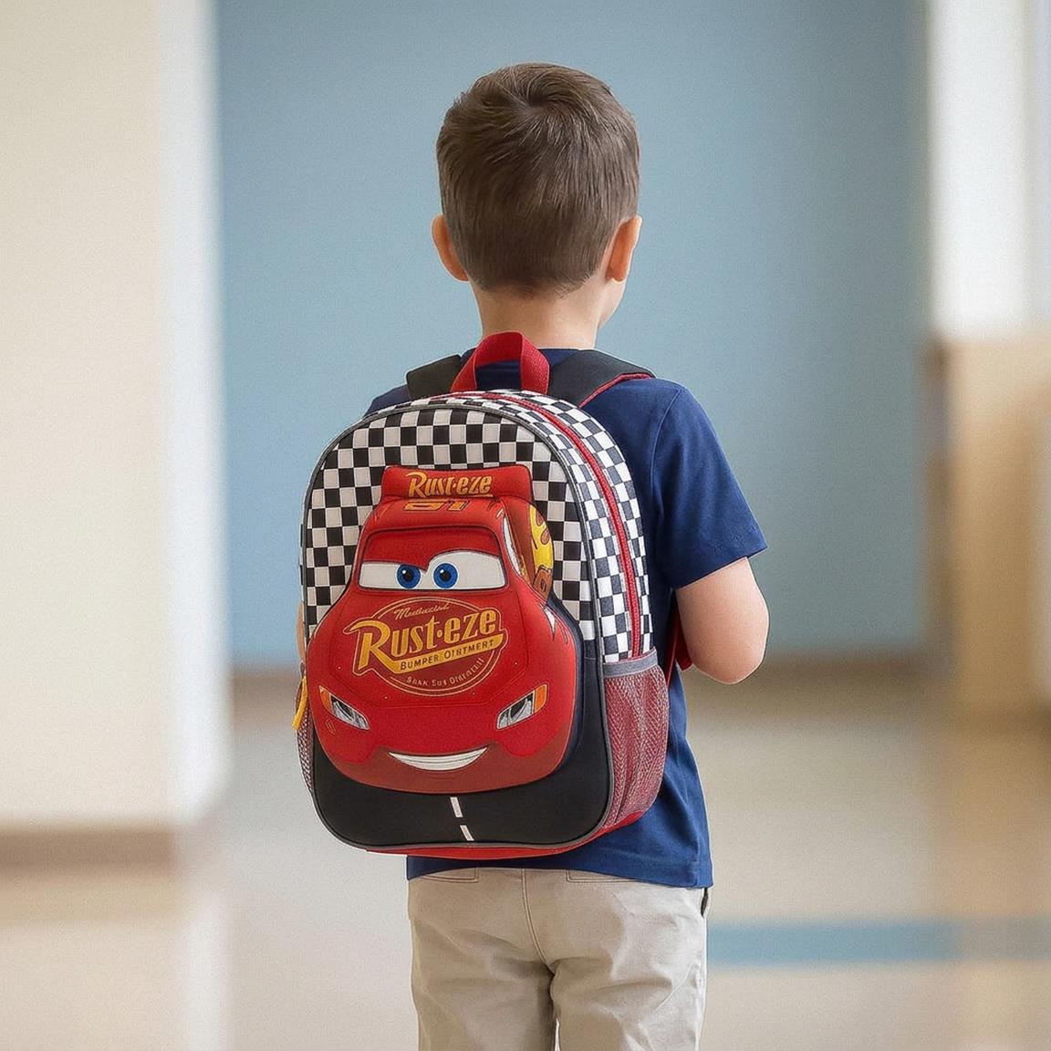 Mochila Pré-Escolar 3D Cars Disney 30cm