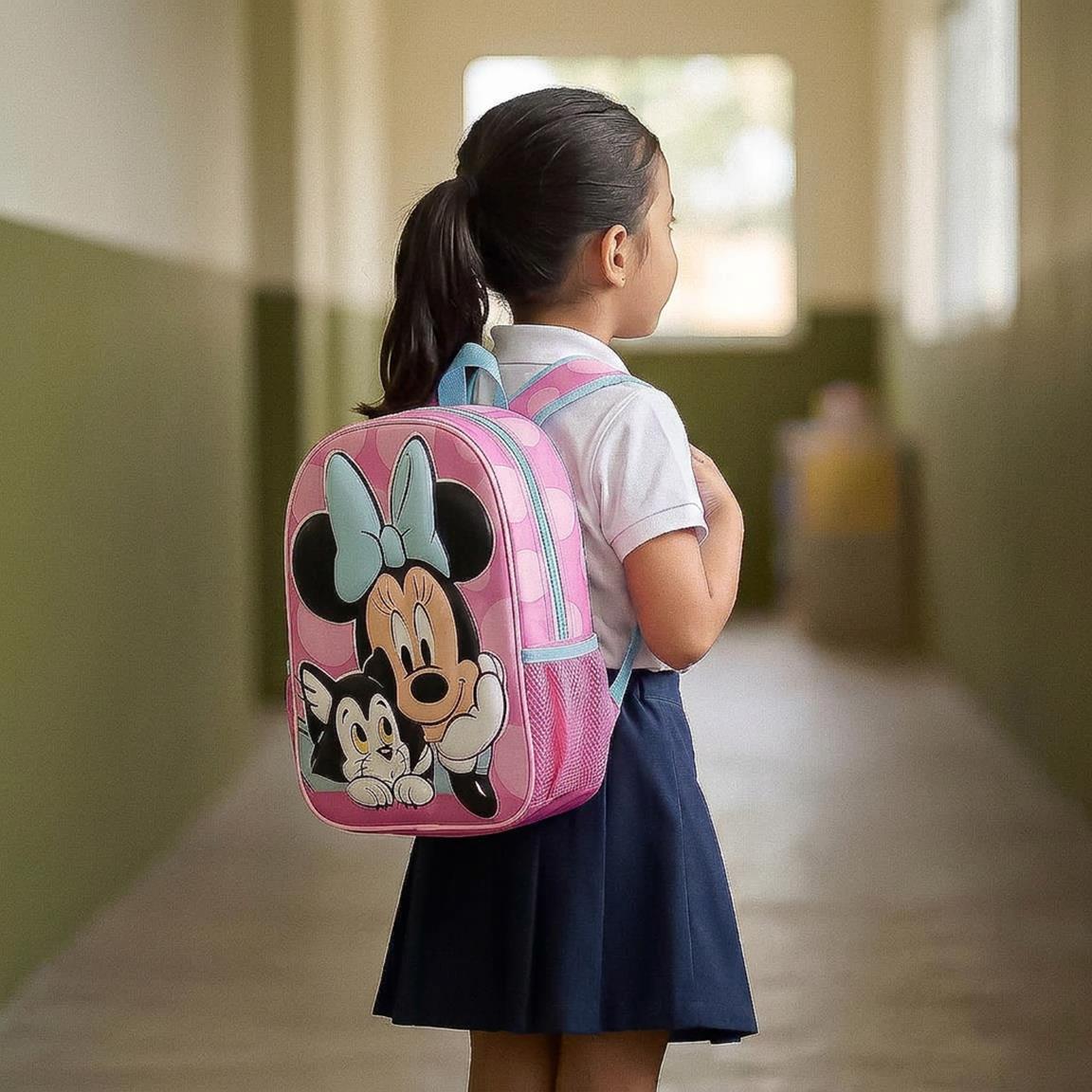 Mochila Pré-Escolar 3D Minnie Disney 30cm